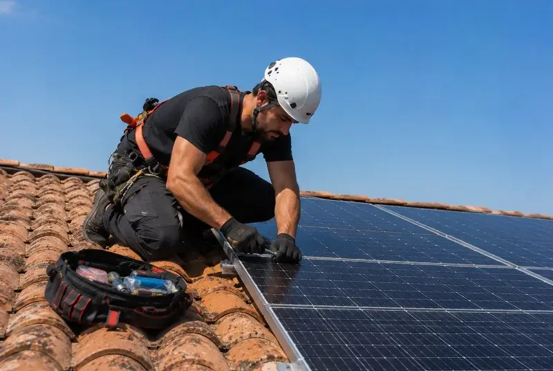 Maintenance et monitoring de panneaux solaires à Bourneau